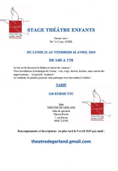 stage théâtre enfants
