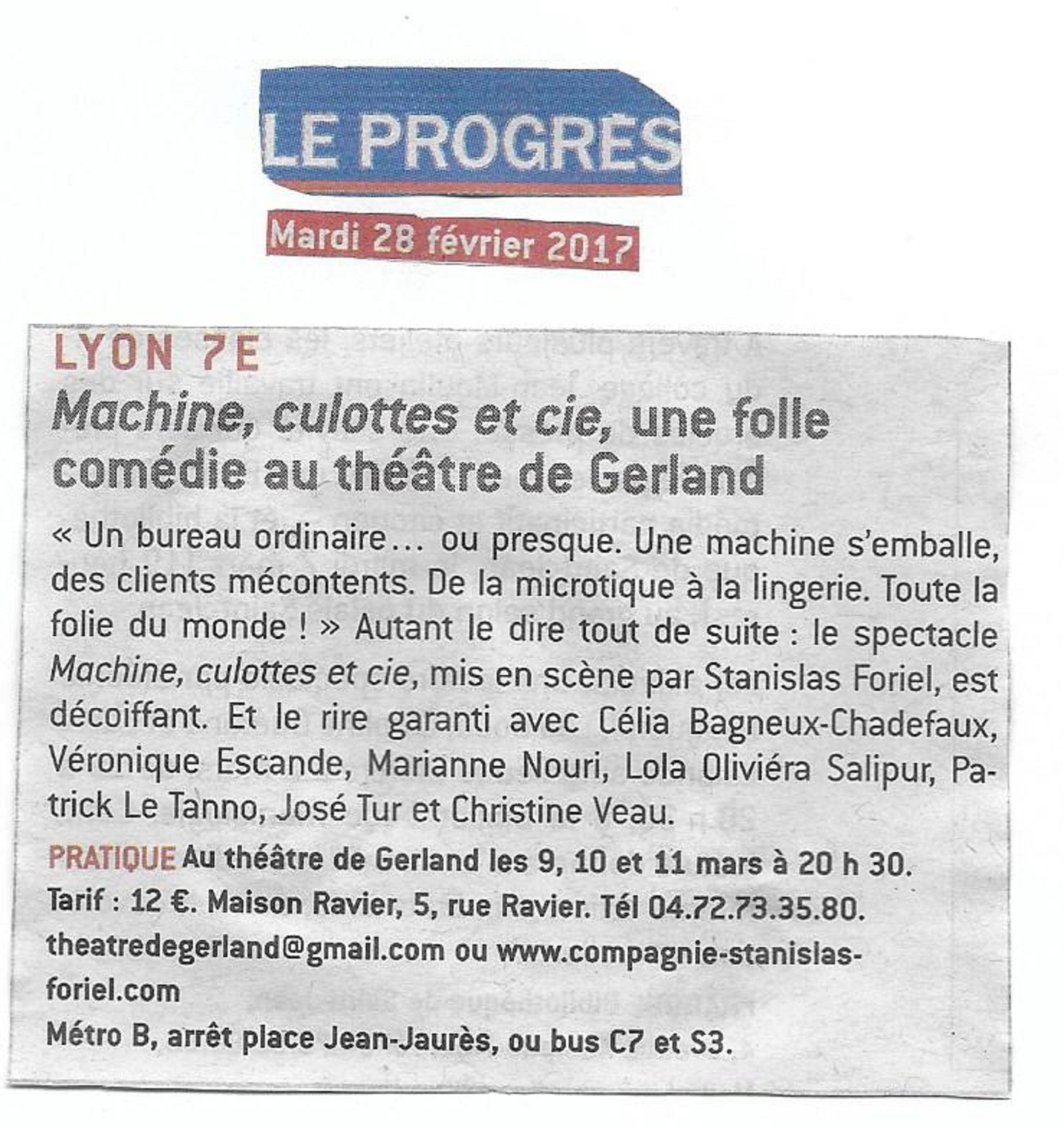 Le progres 28 fev 2017